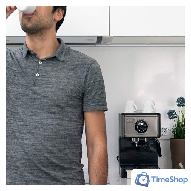 Рожковая кофеварка Black & Decker BXCO1200E - Изображение №2 — Интернет-магазин Time-Shop