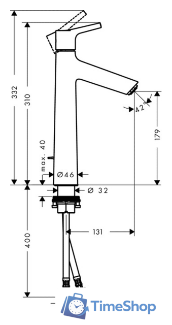 Смеситель Hansgrohe Talis S 72031000 - Изображение №2 — Интернет-магазин Time-Shop
