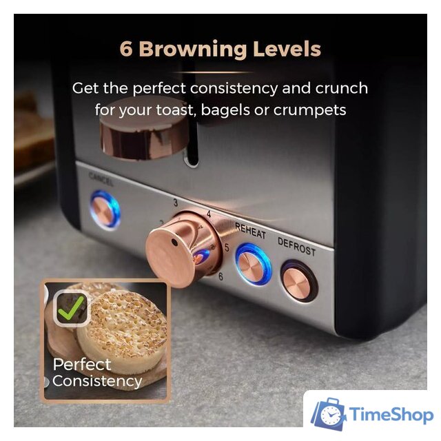 Тостер Tower Cavaletto T20036RG - Изображение №5 — Интернет-магазин Time-Shop