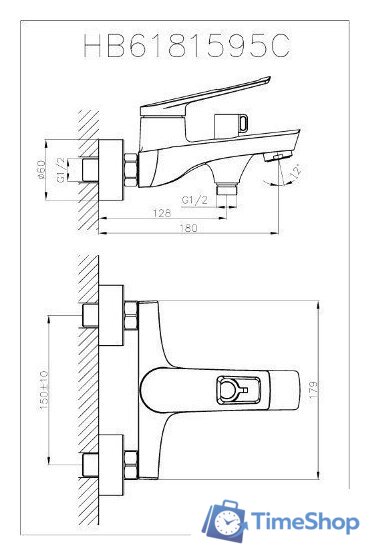 Смеситель Haiba HB60595 (хром) - Изображение №2 — Интернет-магазин Time-Shop