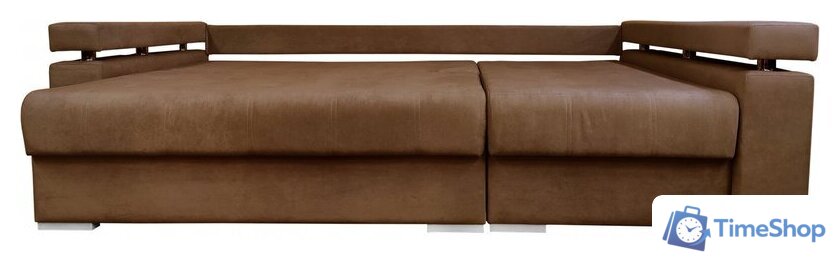 Угловой диван Bobrovmebel Мадрид правый (микровелюр симпл 45 коричневый) - Изображение №3 — Интернет-магазин Time-Shop