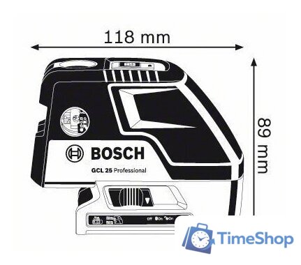 Лазерный нивелир Bosch GCL 25 [0601066B01] - Изображение №6 — Интернет-магазин Time-Shop