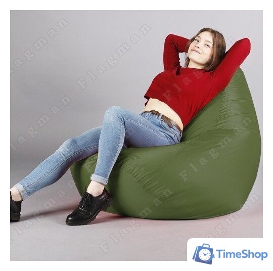 Кресло-мешок Flagman Груша Макси Г2.2-03 (оливковый) - Изображение №13 — Интернет-магазин Time-Shop