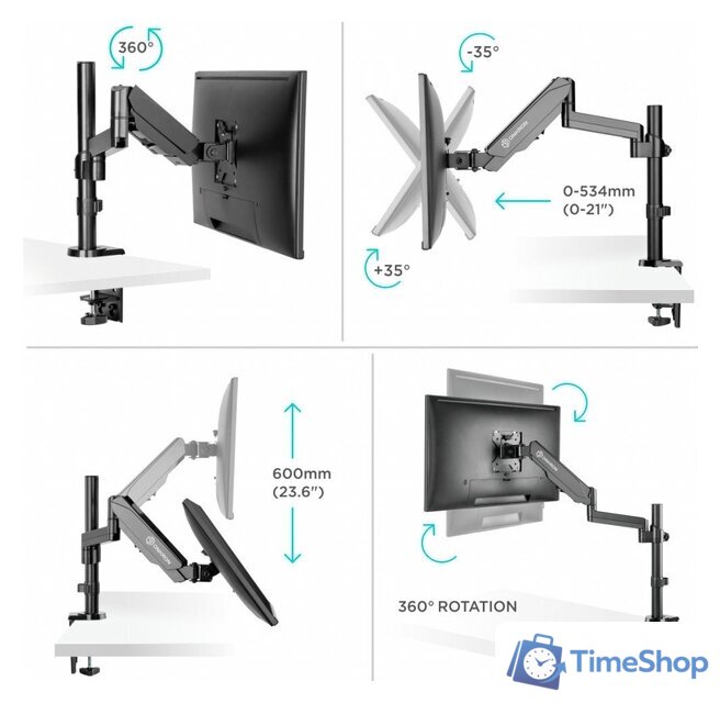 Кронштейн для монитора Onkron G70B - Изображение №5 — Интернет-магазин Time-Shop