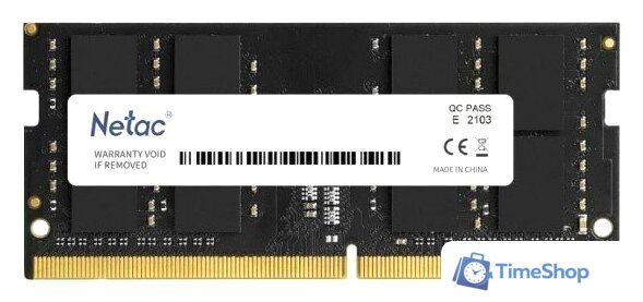Оперативная память Netac Basic 16ГБ DDR5 SODIMM 4800 МГц NTBSD5N48SP-16 - Изображение №1 — Интернет-магазин Time-Shop