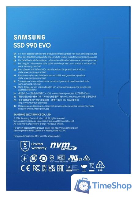 SSD Samsung 990 Evo 2TB MZ-V9E2T0BW - Изображение №6 — Интернет-магазин Time-Shop