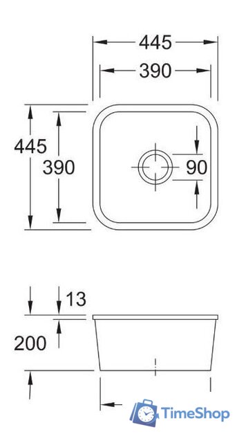 Кухонная мойка Villeroy & Boch Cisterna 50 670302FU - Изображение №1 — Интернет-магазин Time-Shop