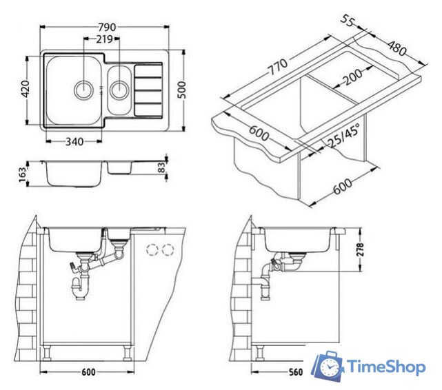 Кухонная мойка Alveus Line 70 1082081 - Изображение №3 — Интернет-магазин Time-Shop