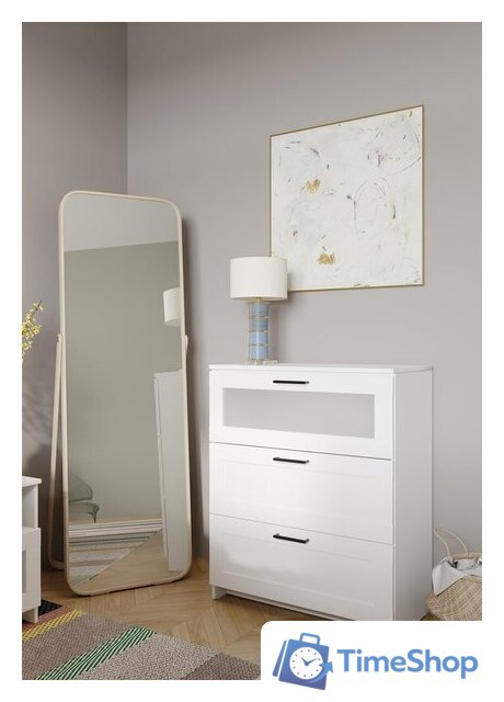 Комод Mio Tesoro Нави 3 ящика 2.15.02.020.1 (белый, со стеклом) - Изображение №6 — Интернет-магазин Time-Shop