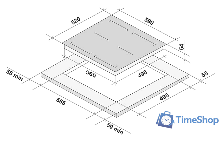 Варочная панель Krona Eterno 60 BL - Изображение №3 — Интернет-магазин Time-Shop