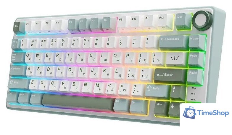 Клавиатура Royal Kludge R75 RGB Sky Cyan (RK Brown) - Изображение №3 — Интернет-магазин Time-Shop