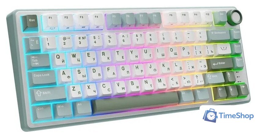 Клавиатура Royal Kludge R75 RGB Sky Cyan (RK Brown) - Изображение №4 — Интернет-магазин Time-Shop