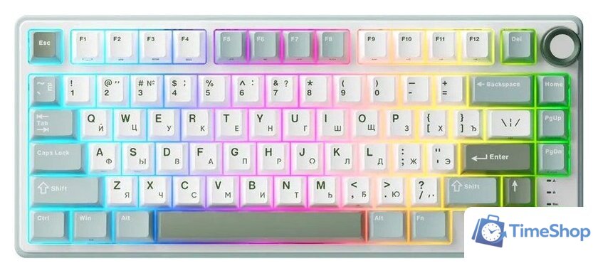 Клавиатура Royal Kludge R75 RGB Sky Cyan (RK Brown) - Изображение №1 — Интернет-магазин Time-Shop