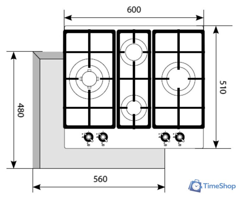 Варочная панель LEX GVG 643C BL - Изображение №6 — Интернет-магазин Time-Shop