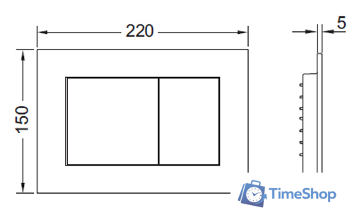 Панель смыва Tece Now 9240400 (белый) - Изображение №3 — Интернет-магазин Time-Shop