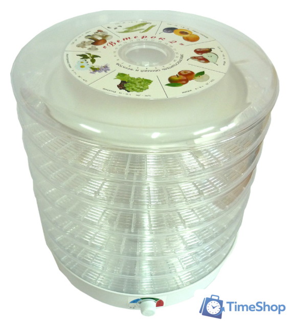 Сушилка для овощей и фруктов Спектр-Прибор Ветерок-2 ЭСОФ-0,6/220 (5 поддонов, прозрачный) - Изображение №2 — Интернет-магазин Time-Shop