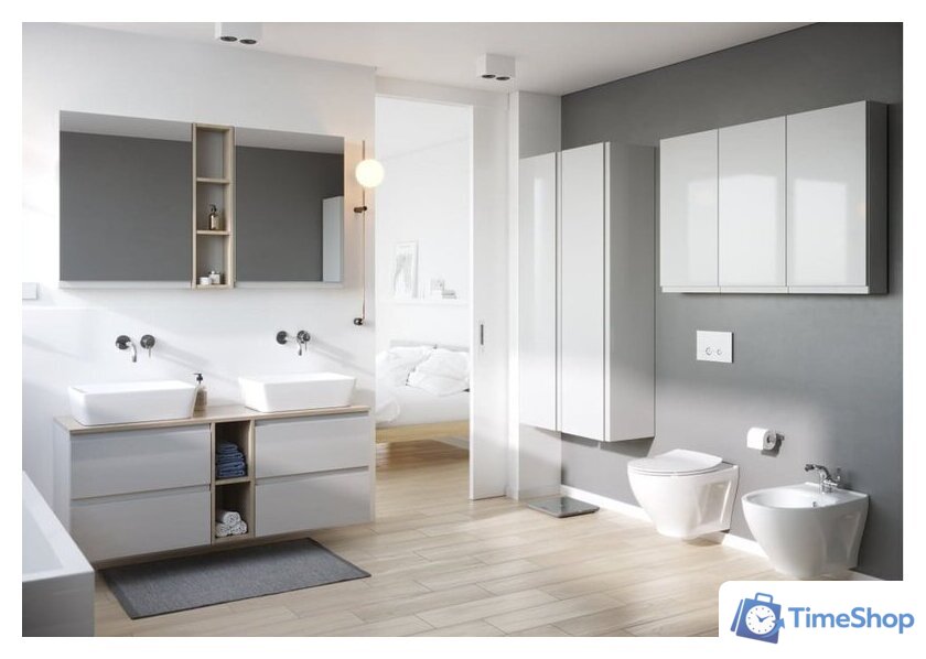  Cersanit Шкаф с зеркалом Moduo 40 LS-MOD40/WH - Изображение №3 — Интернет-магазин Time-Shop