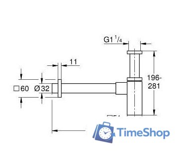 Сифон Grohe 40564000 - Изображение №2 — Интернет-магазин Time-Shop
