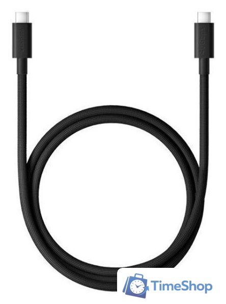 Кабель Xiaomi 6A High Speed Braided USB Type-C - USB Type-C (1 м, черный) - Изображение №1 — Интернет-магазин Time-Shop