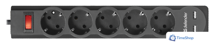 Сетевой фильтр Defender DFS 755 - Изображение №1 — Интернет-магазин Time-Shop
