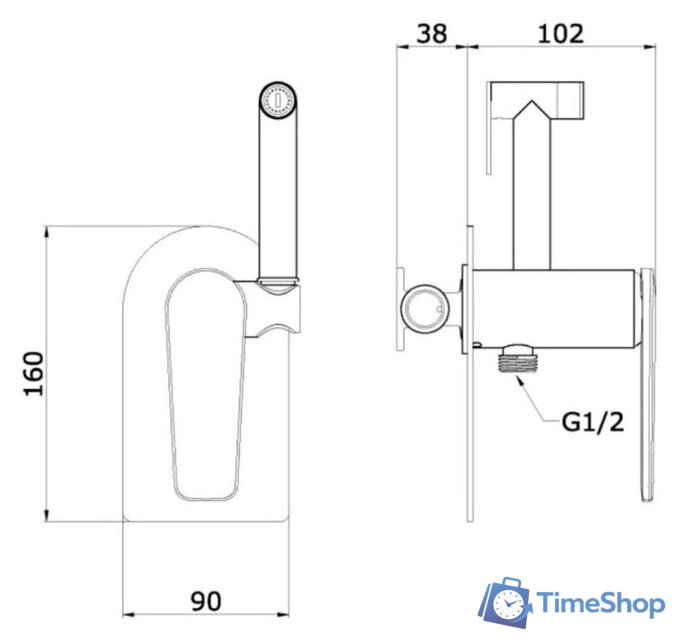 Смеситель с лейкой для биде Ganzer GZ02157 - Изображение №11 — Интернет-магазин Time-Shop