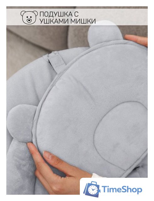 Шезлонг Amarobaby Teddy Swing AB24-22TED/11 (серый) - Изображение №24 — Интернет-магазин Time-Shop