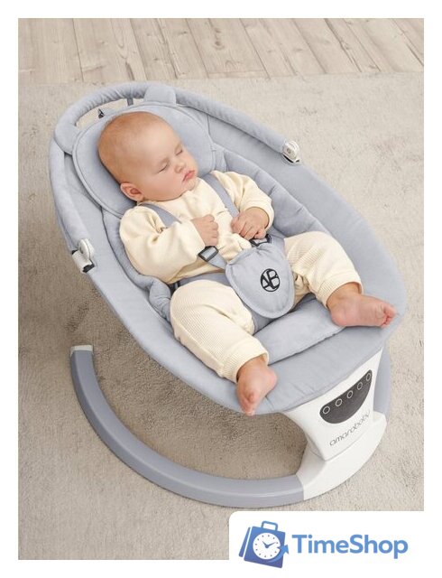 Шезлонг Amarobaby Teddy Swing AB24-22TED/11 (серый) - Изображение №6 — Интернет-магазин Time-Shop