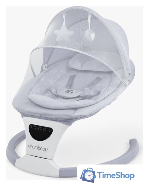 Шезлонг Amarobaby Teddy Swing AB24-22TED/11 (серый) - Изображение №2 — Интернет-магазин Time-Shop