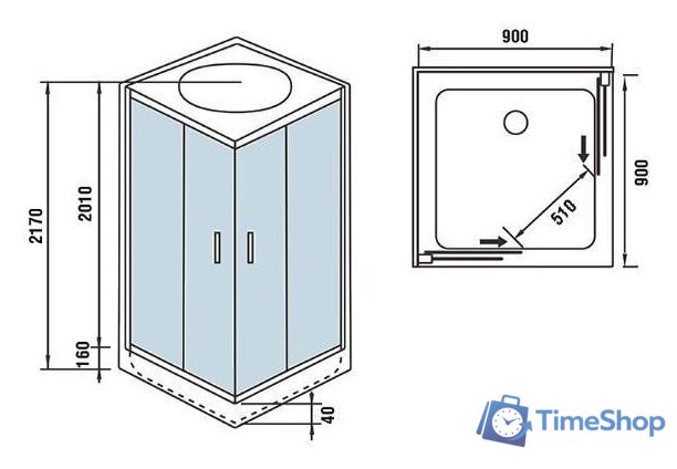 Душевая кабина WeltWasser WW500 Laine 902 - Изображение №9 — Интернет-магазин Time-Shop