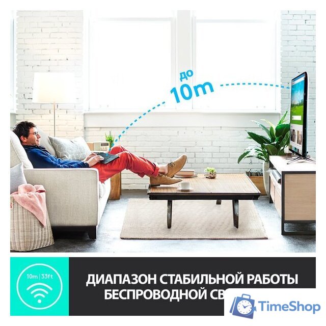 Клавиатура Logitech K400 Plus 920-007173 (черный) - Изображение №4 — Интернет-магазин Time-Shop