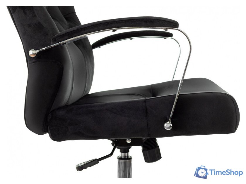 Офисное кресло Бюрократ T-9928SL Fabric (черный Italia Black/крестовина металл хром) - Изображение №15 — Интернет-магазин Time-Shop
