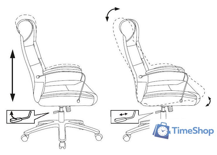 Офисное кресло Бюрократ T-9928SL Fabric (черный Italia Black/крестовина металл хром) - Изображение №10 — Интернет-магазин Time-Shop