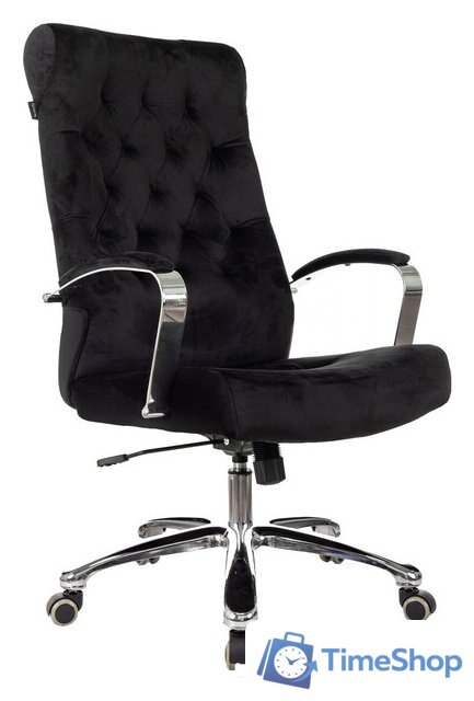 Офисное кресло Бюрократ T-9928SL Fabric (черный Italia Black/крестовина металл хром) - Изображение №1 — Интернет-магазин Time-Shop