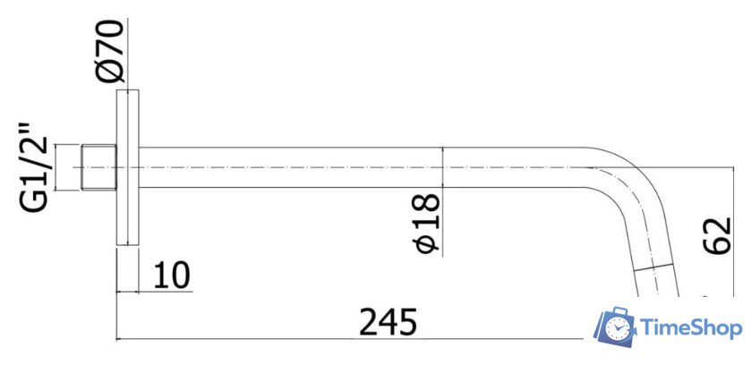 Излив Paffoni Light ZBOC046NO - Изображение №2 — Интернет-магазин Time-Shop
