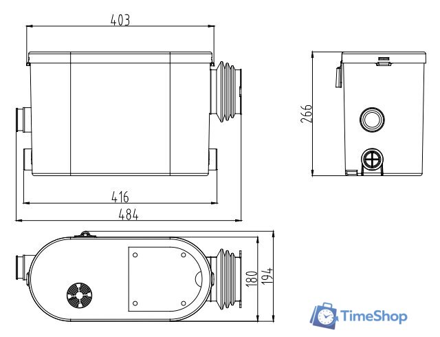 Канализационная установка Jemix STP-200 Lux - Изображение №4 — Интернет-магазин Time-Shop