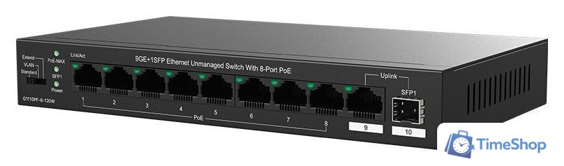 Неуправляемый коммутатор IP-COM G1110PF-8-120W - Изображение №3 — Интернет-магазин Time-Shop