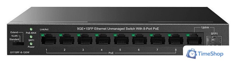 Неуправляемый коммутатор IP-COM G1110PF-8-120W - Изображение №1 — Интернет-магазин Time-Shop