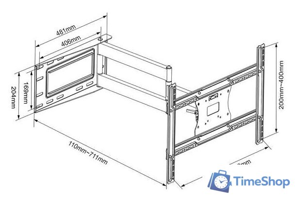 Кронштейн для телевизора Onkron M7L (черный) - Изображение №6 — Интернет-магазин Time-Shop