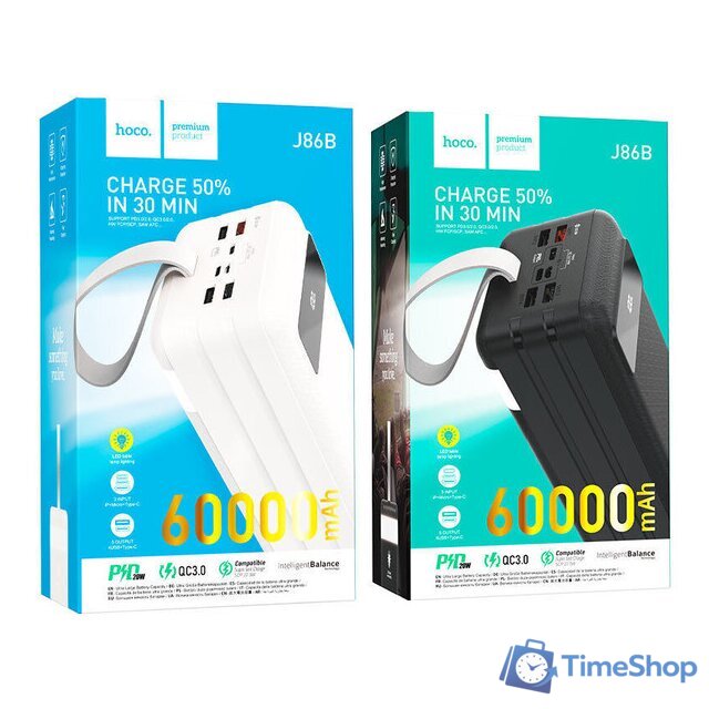Внешний аккумулятор Hoco J86B Electric 60000mAh (черный) - Изображение №9 — Интернет-магазин Time-Shop
