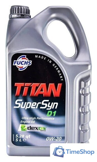 Моторное масло Fuchs Titan Supersyn D1 0W-20 5л - Изображение №1 — Интернет-магазин Time-Shop