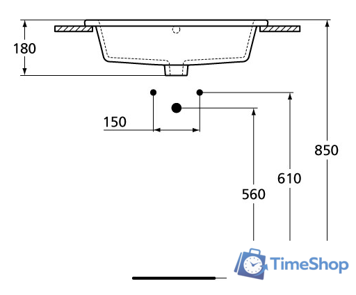 Умывальник Ideal Standard Strada K078001 59.5x44 - Изображение №5 — Интернет-магазин Time-Shop