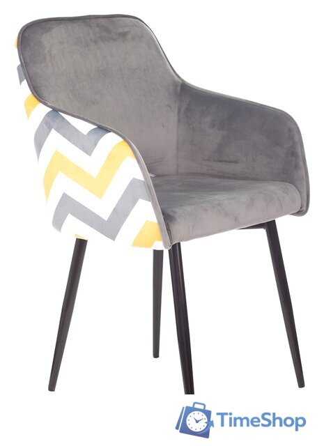 Офисный стул Бюрократ CH-380F (серая жемчужина зигзаг/черный) - Изображение №1 — Интернет-магазин Time-Shop