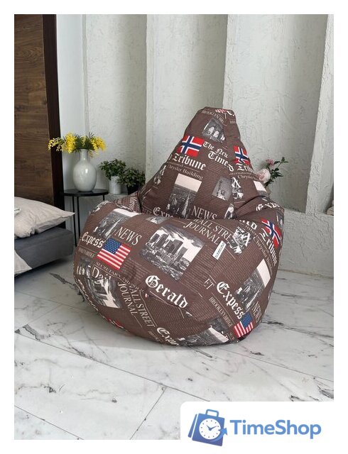 Кресло-мешок Flagman Груша Мега Г3.7-05 Times (коричневый) - Изображение №10 — Интернет-магазин Time-Shop