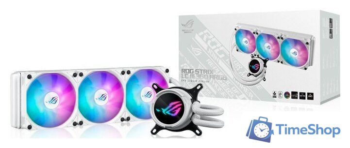 Система жидкостного охлаждения для процессора ASUS ROG Strix LC III 360 ARGB WHT - Изображение №2 — Интернет-магазин Time-Shop