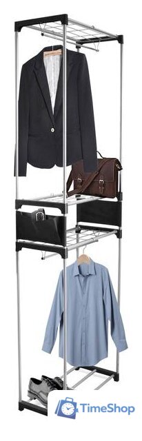 Стойка для одежды Sheffilton SHT-WR125 (черный/хром лак) - Изображение №1 — Интернет-магазин Time-Shop