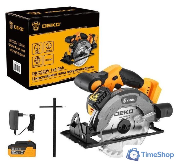 Дисковая (циркулярная) пила Deko DKCS20V 084-1039 (с 1-им АКБ) - Изображение №1 — Интернет-магазин Time-Shop