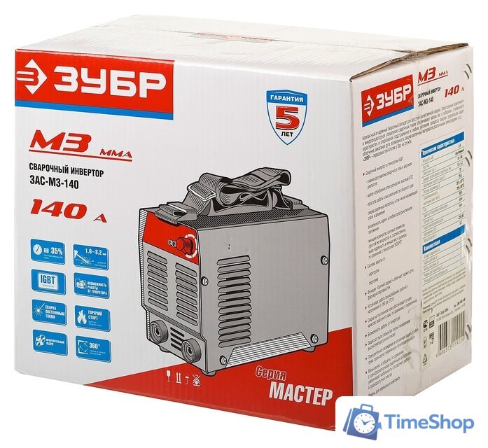 Сварочный инвертор Зубр ЗАС-М3-140 - Изображение №7 — Интернет-магазин Time-Shop