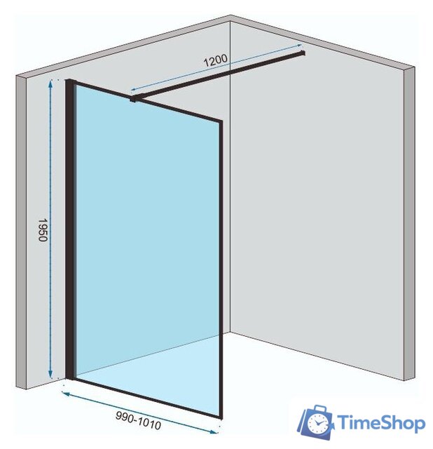 Душевая стенка Rea Bler 100 - Изображение №3 — Интернет-магазин Time-Shop