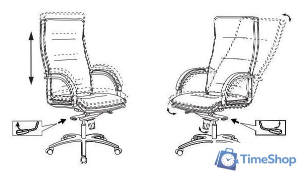 Офисное кресло Бюрократ T-9927SL (черный) - Изображение №6 — Интернет-магазин Time-Shop