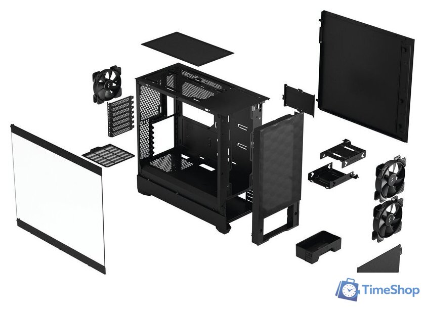 Корпус Fractal Design Pop Air Black TG Clear Tint FD-C-POA1A-02 - Изображение №2 — Интернет-магазин Time-Shop